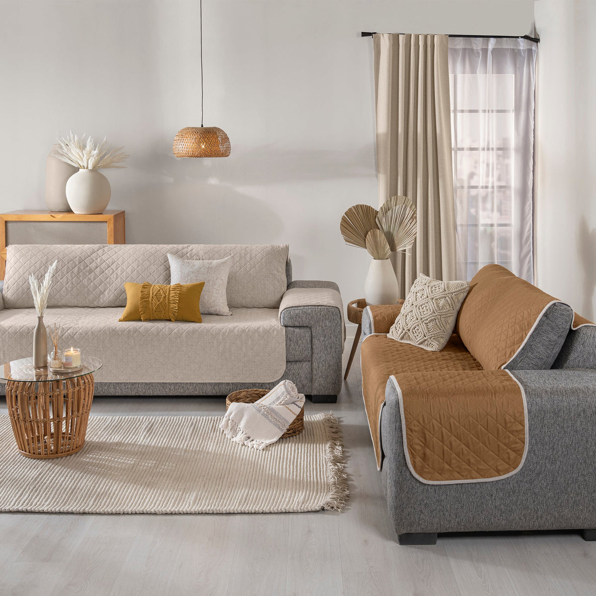 Protector De Sala Beige LOVESEAT