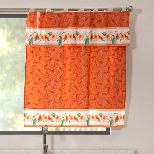Cortinas De Cocina Flor De Durazno