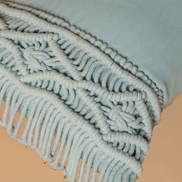 Funda De Cojín Macrame Aqua RECTANGULAR