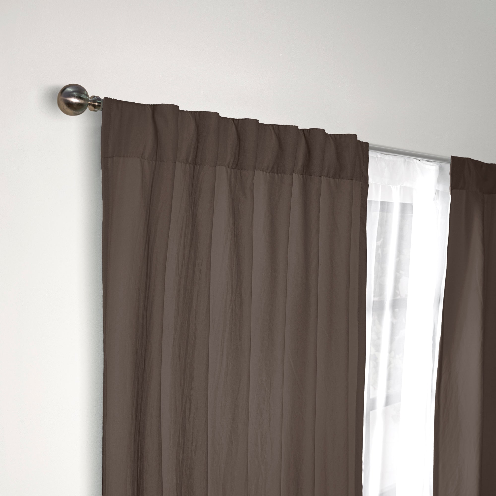 Cortinas Viasoft Washed Coffee LARGA