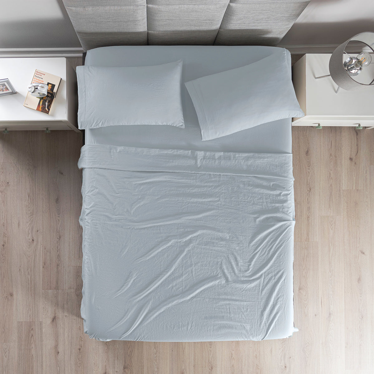 Sábanas Viasoft Washed Blue MATRIMONIAL