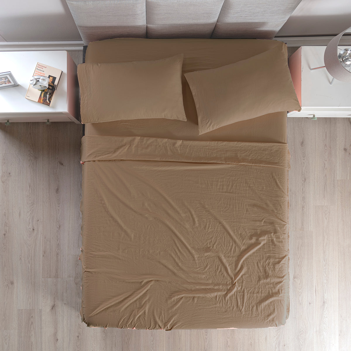 Sábanas Viasoft Washed Latte MATRIMONIAL