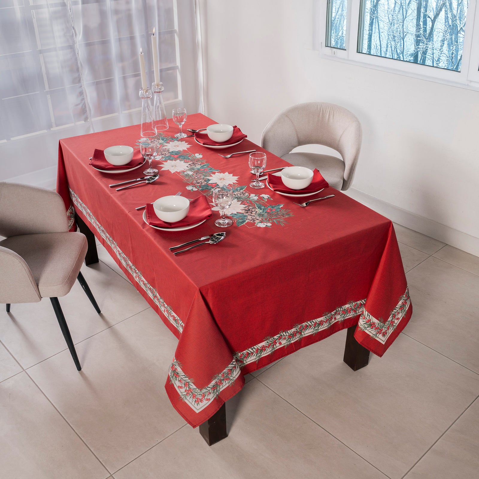 Mantel Flor De Navidad