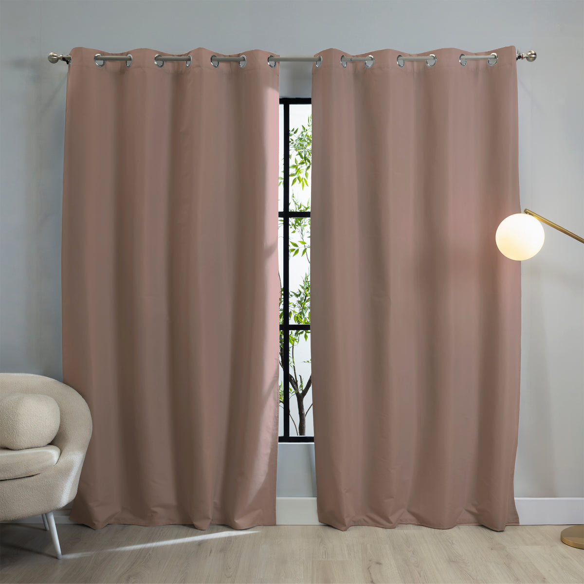 Cortinas Catania Rosa LARGA