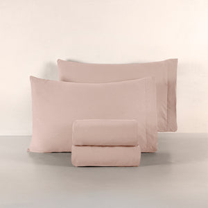 Sábanas Viasoft Washed Rosa IND