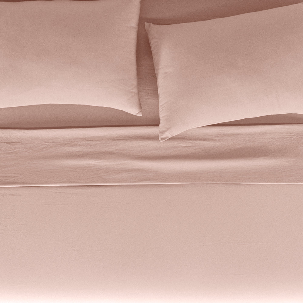 Sábanas Viasoft Washed Rosa MAT