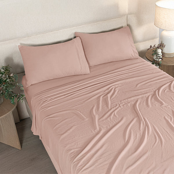 Sábanas Viasoft Washed Rosa MAT
