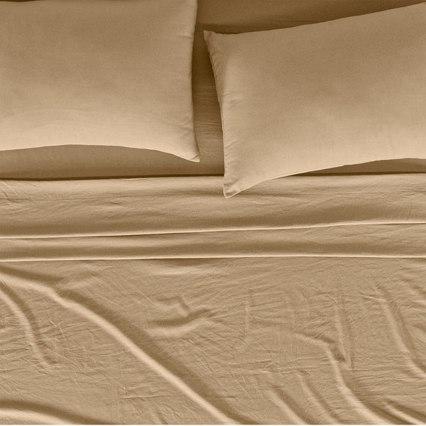 Sábanas Viasoft Washed Toffee MAT