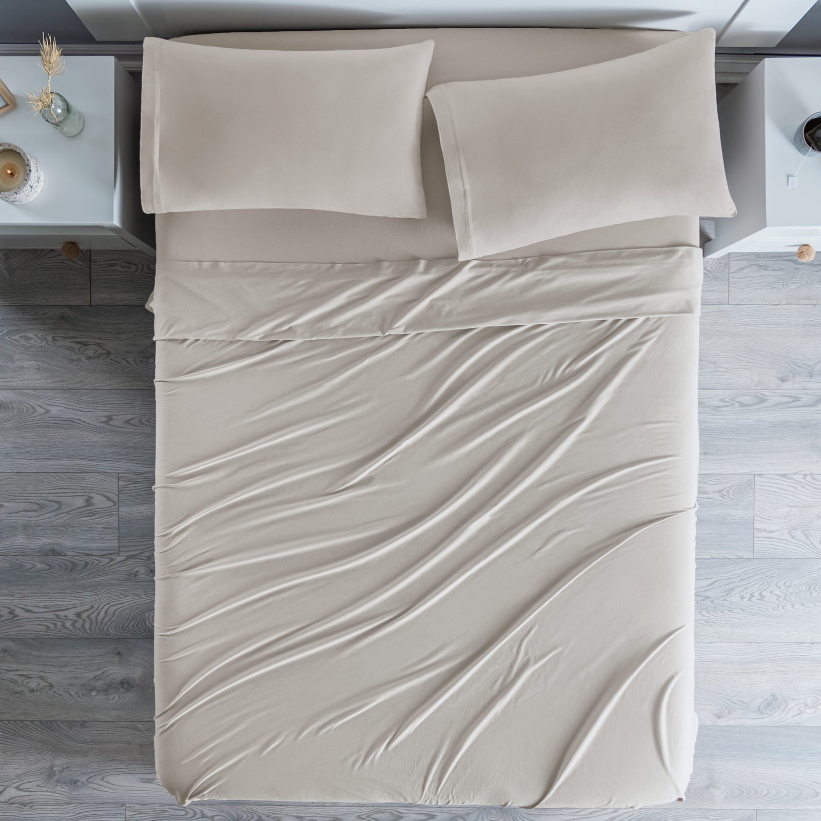 Sábanas Camiseta Greige KS