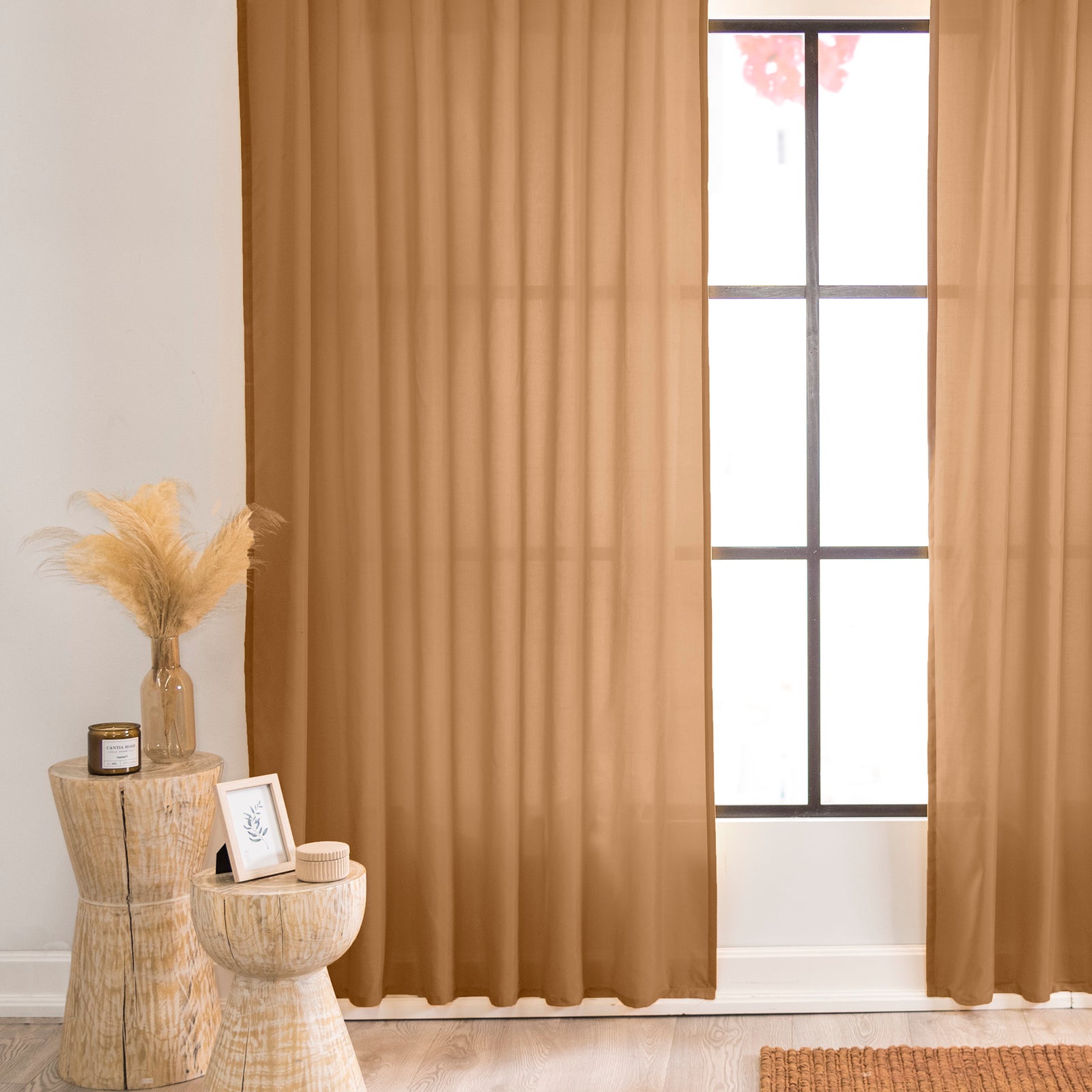 Cortinas Viasoft Ocre LARGA