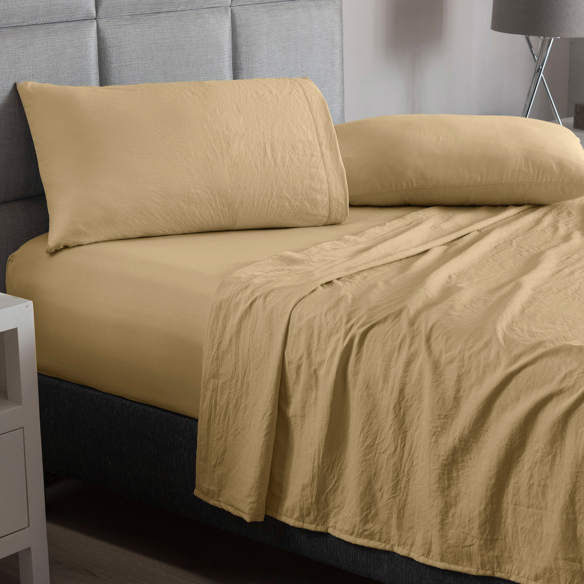 Viasoft Washed Kaki Sheets