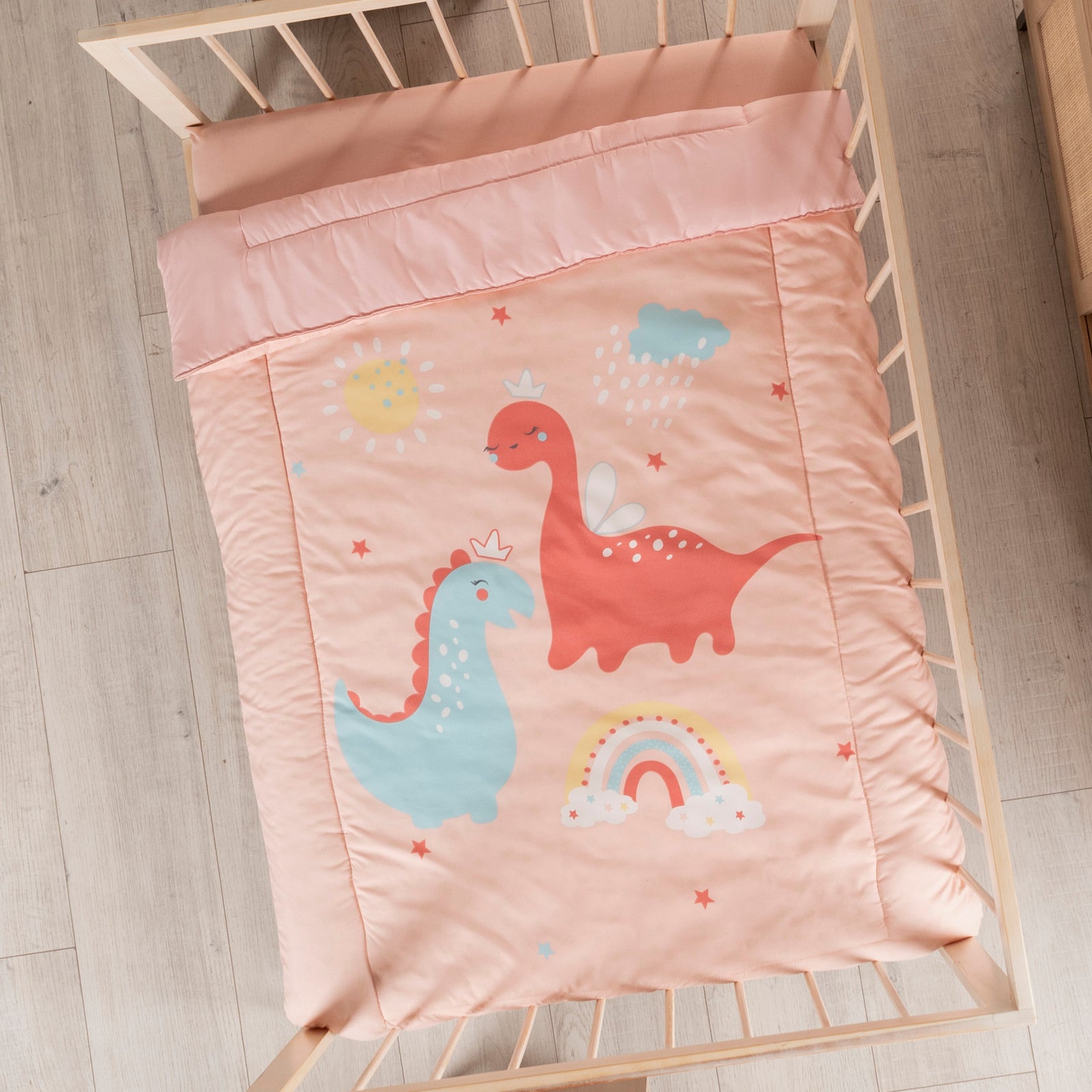 Baby Dino Girl Comforter Set